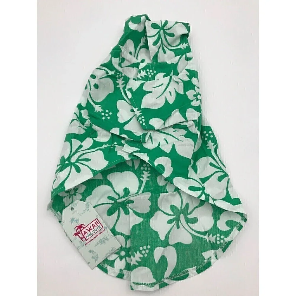 Hawaii Hangover Dog Aloha Shirt in Vintage Luau Green size Small